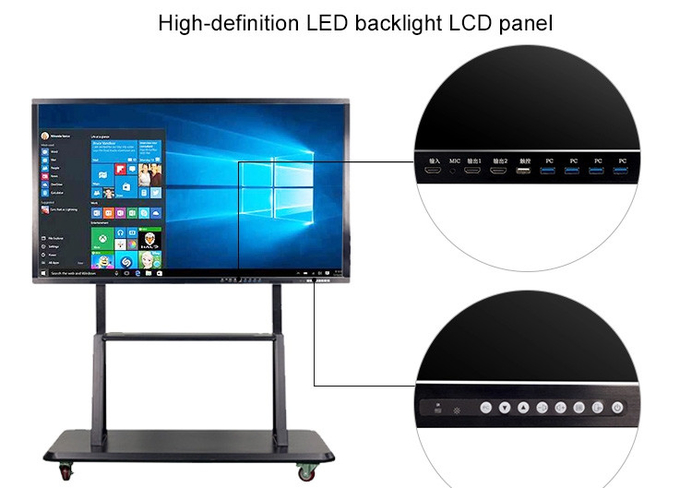 178° Viewing Smart Board Interactive Whiteboard 1000 / 1 Contrast Ratio HDMI Input And VGA Output 3
