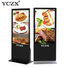 Floor Standing Indoor Digital Signage , LED Touch Screen Advertising Displays