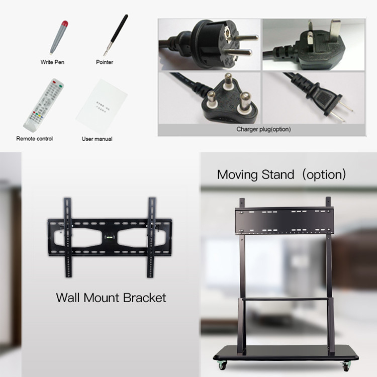 Smart Interactive Electronic Whiteboard I3 I5 I7 Touch Screen 55 65 75 86 98 Inch Smart Panel