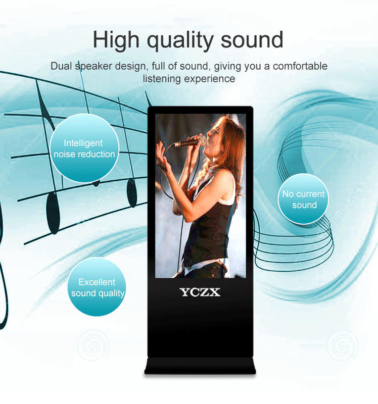 Standing Interactive Digital Signage LCD Display 2K HD For Advertising