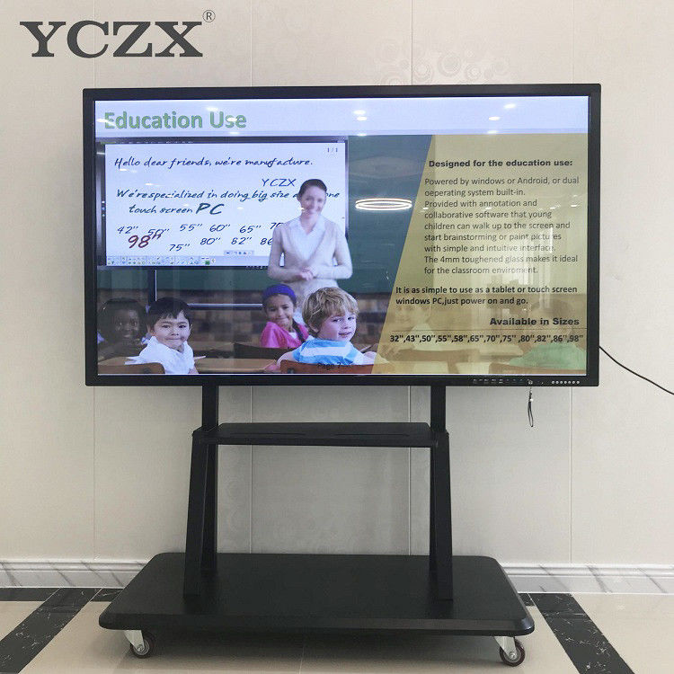 Touch Screen LCD Interactive Whiteboard Wall - Mount For Classroom