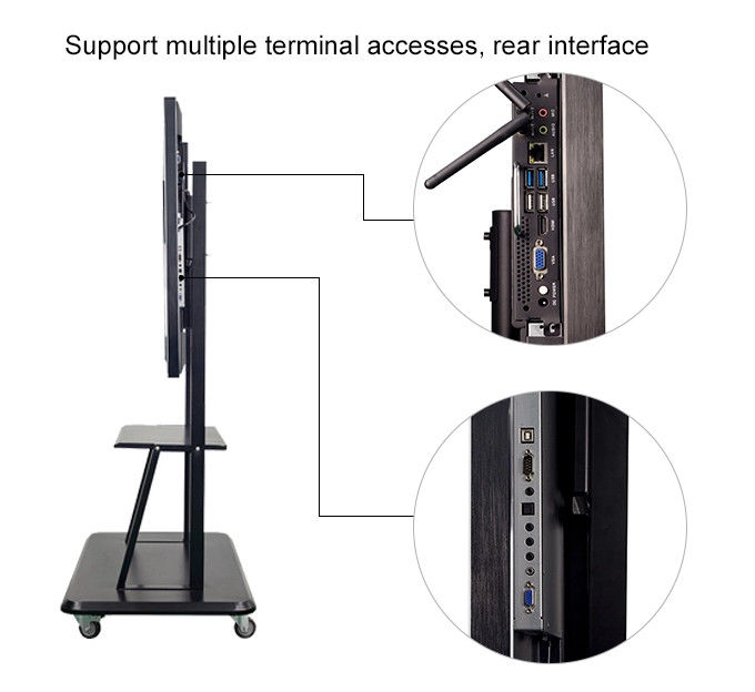 LED Interactive Whiteboard Display , IR Touch Screen All In One PC Computer