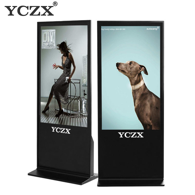 43 49 55 65 Inch Freestanding Digital Signage With HD LCD IR Touch Screen