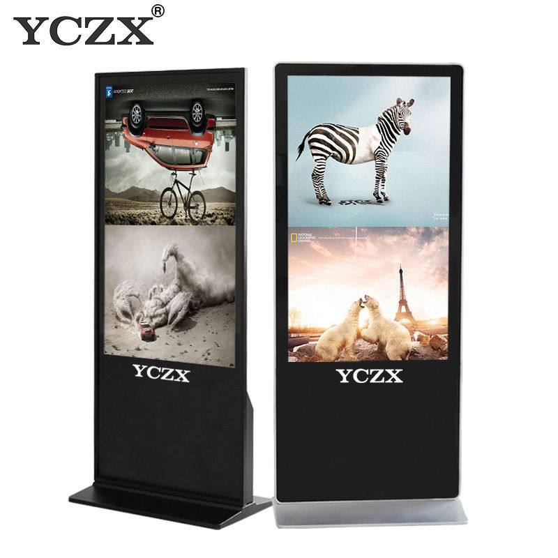 42 Inch LCD Touch Screen Electronic Signage Display Freestanding Type For Bank