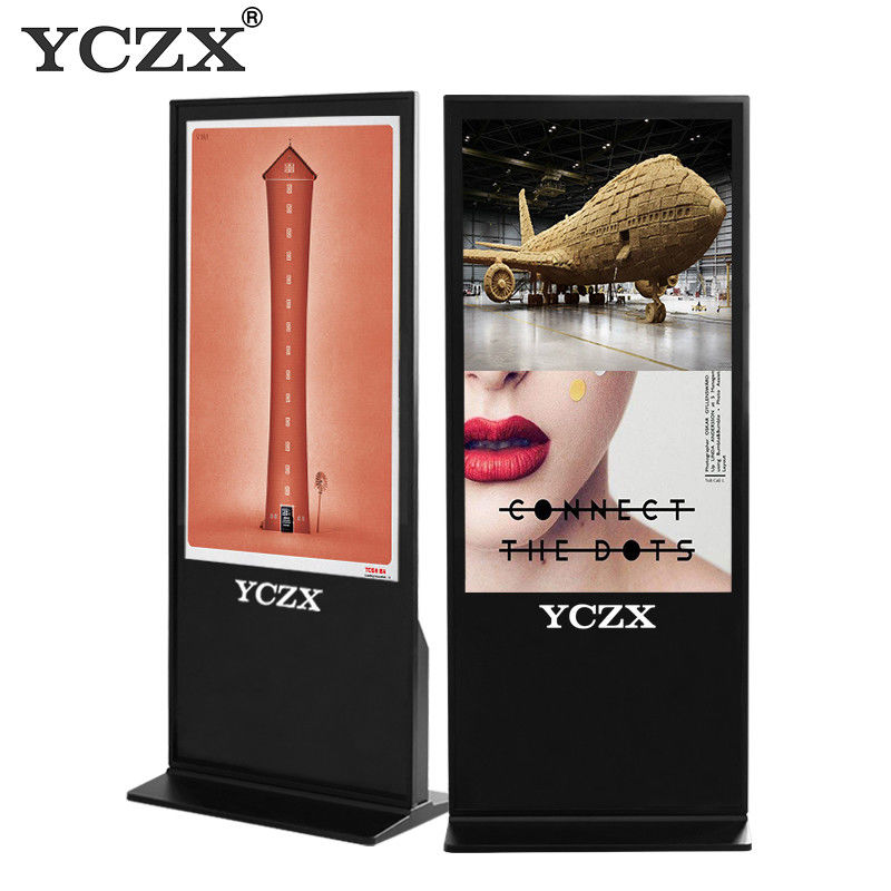 Indoor Digital Floor Standing Touch Screen Kiosk With Time Switch Function