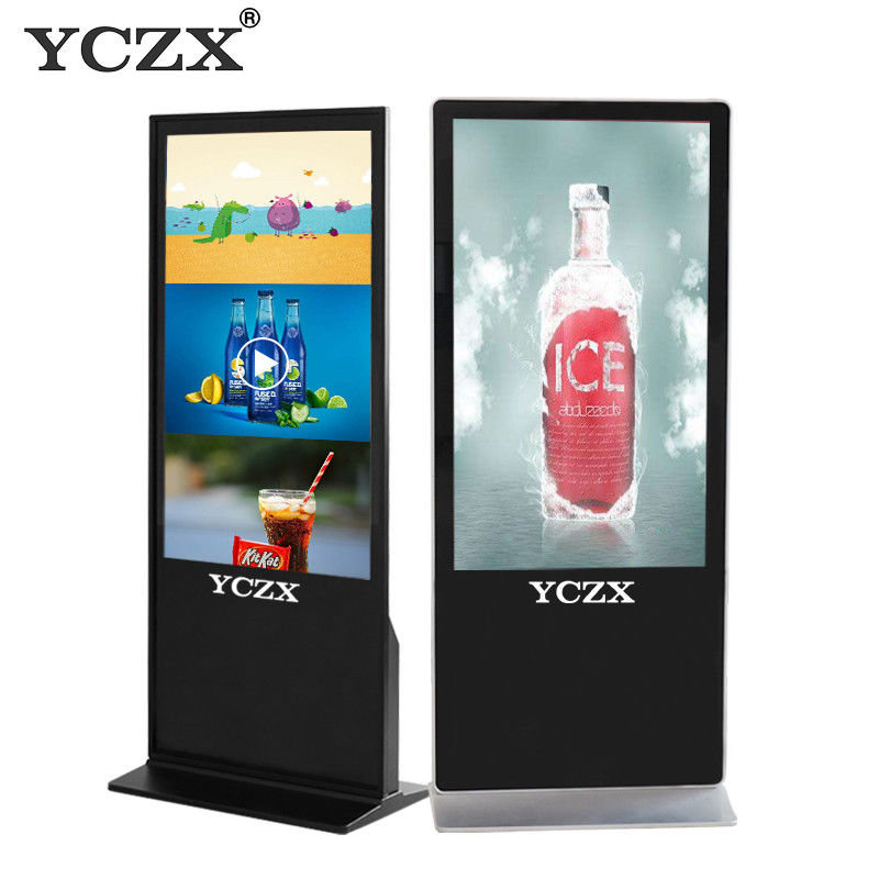 Indoor Floor Standing Digital Signage , Interactive Touch Screen Kiosk