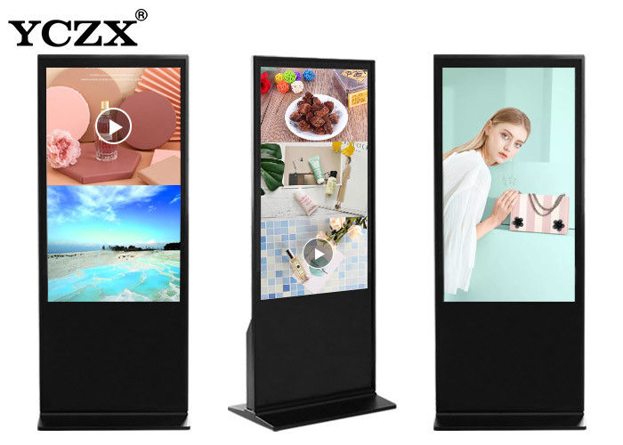 Ultra Thin Advertising Display 4k Floor Standing Digital Signage