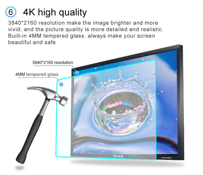 Movable Wireless LED Interactive Display Touch Screen Monitor 98 Inch Ultra HD 4K LCD Smart Board With Pc All In One 1